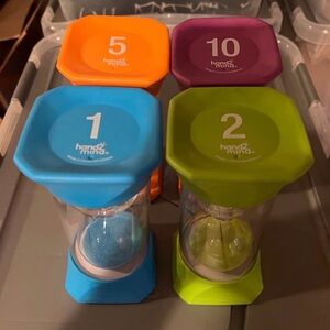 Hand2Mind Jumbo Numbered Sand Timers - Set of 4